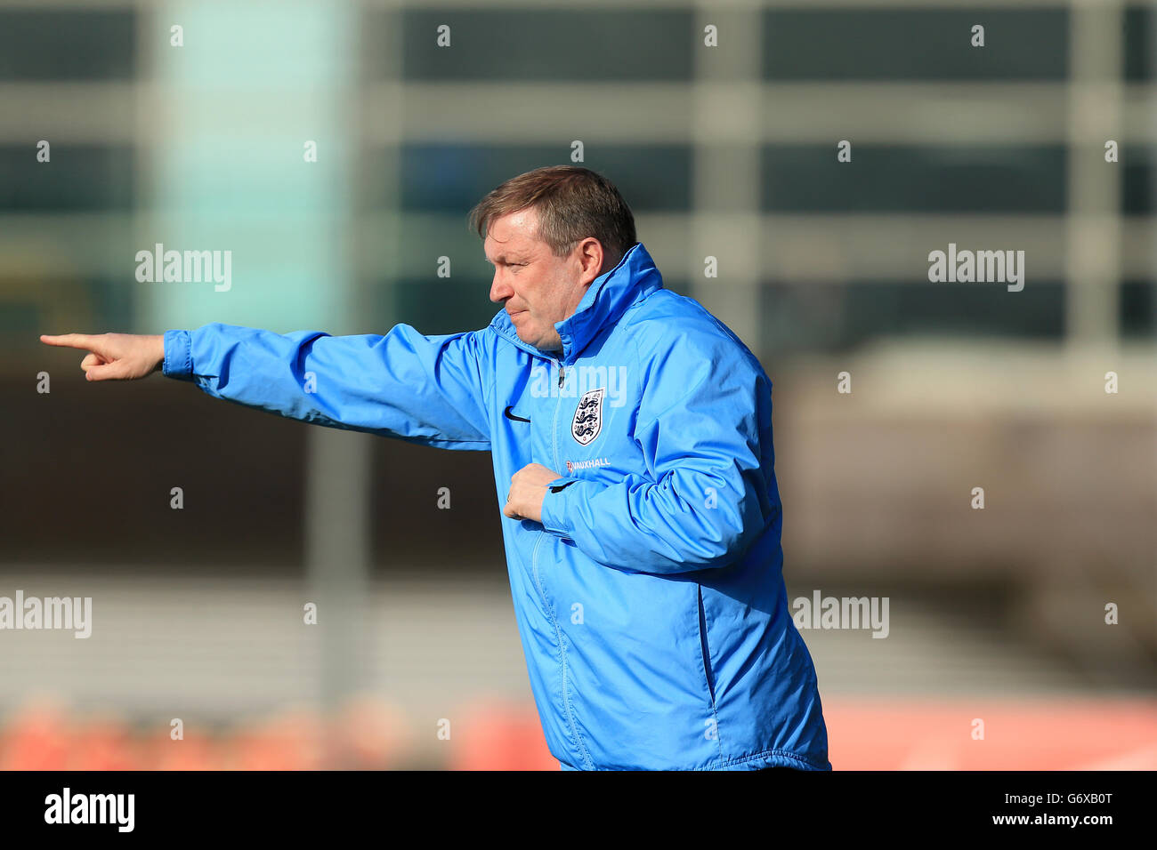 Calcio - under 18 - Inghilterra contro Croazia - St George's Park. Manager Neil Dewsnip, Inghilterra Foto Stock