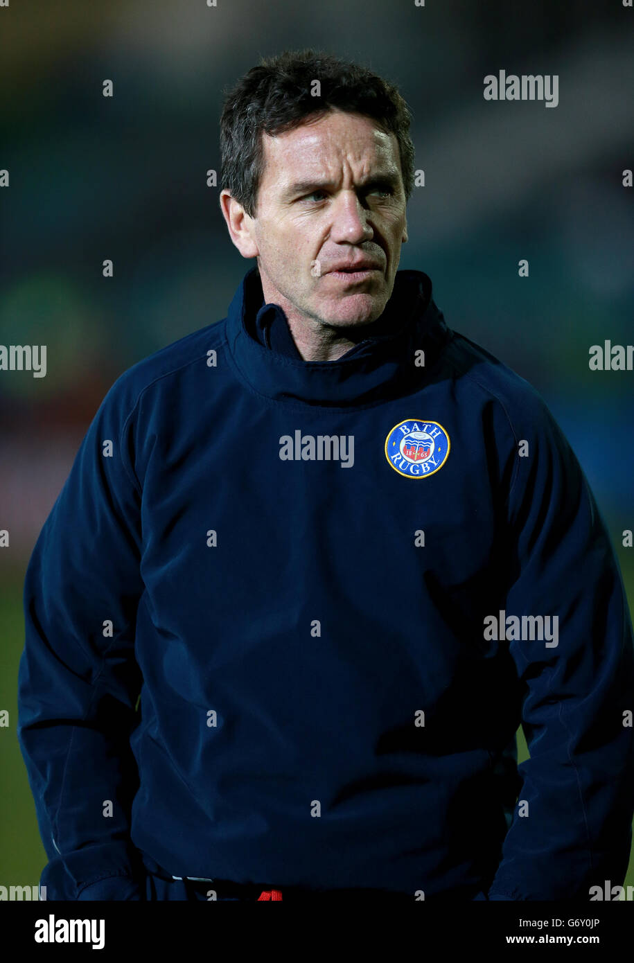 Rugby Union - Aviva Premiership - Bath Rugby v Vendita Sharks - Recreation Ground. Allenatore di Bath Mike Ford durante la partita Aviva Premiership presso il campo ricreativo di Bath. Foto Stock