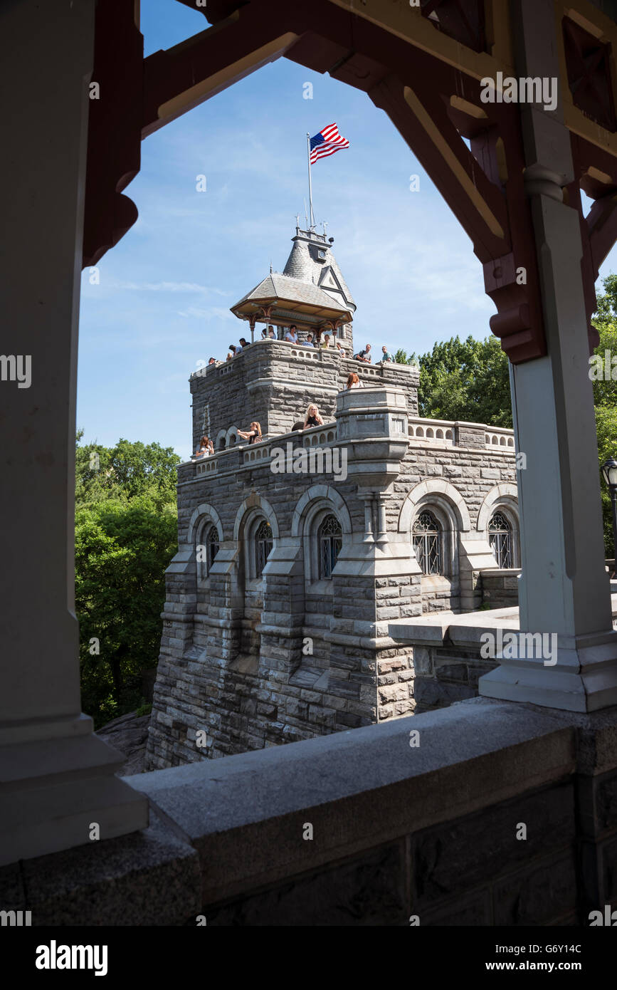 Castello del Belvedere , Central Park parco urbano in middle-upper Manhattan, all'interno di New York City., STATI UNITI D'AMERICA Foto Stock