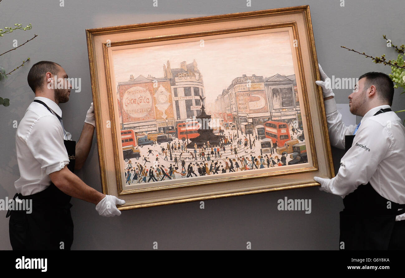 LS Lowry auction Foto Stock