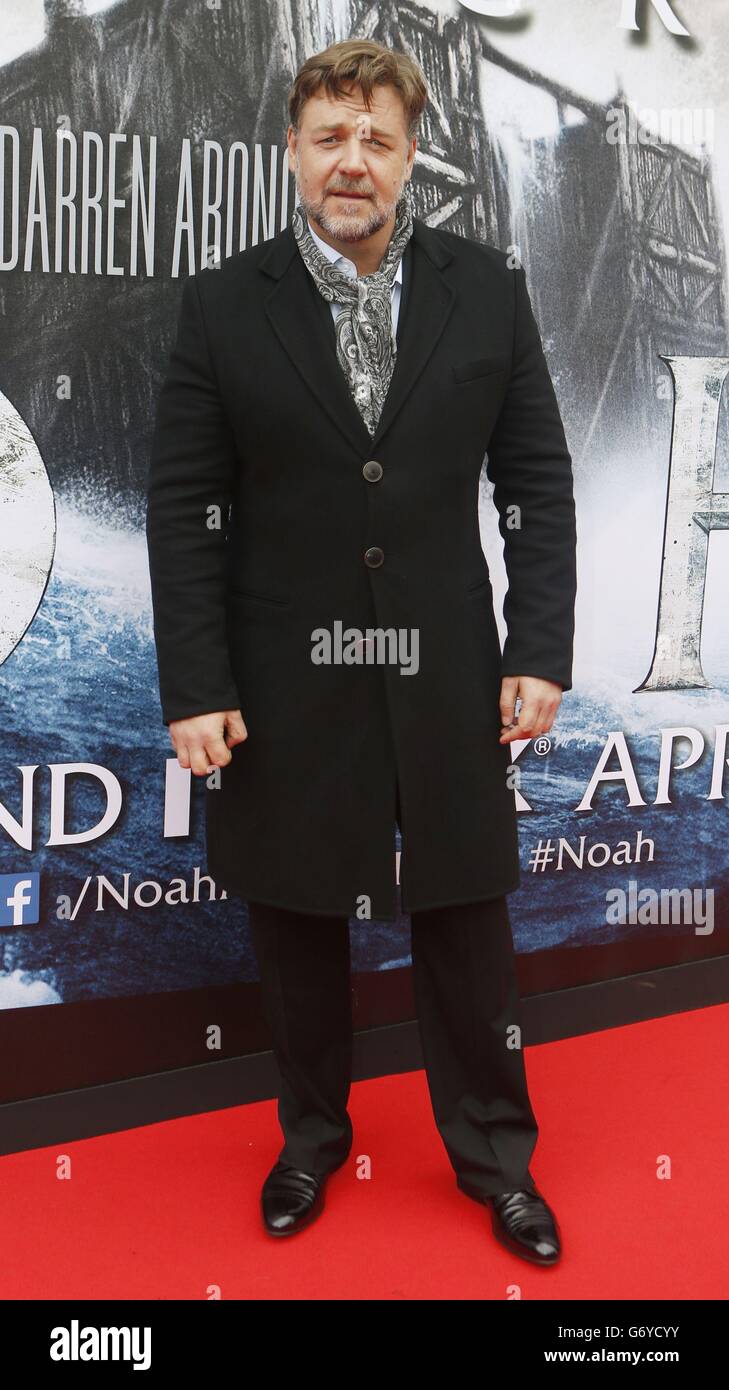 Russell Crowe partecipa alla prima di Noah alla Film House di Edimburgo. Foto Stock