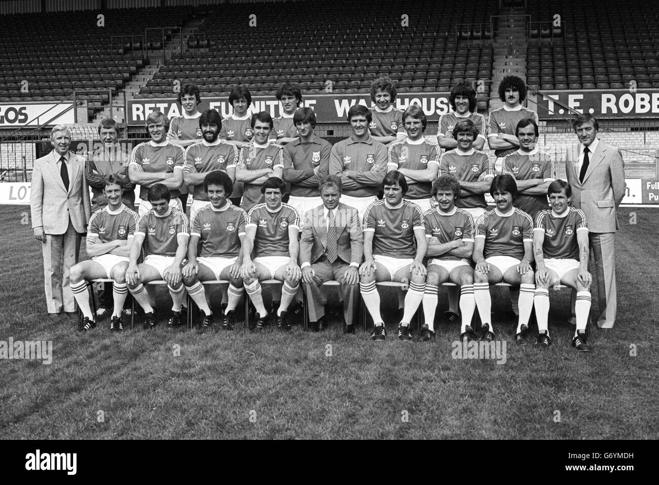 Soccer - Divisione due - Wrexham Team Photocall - Racecourse Ground Foto Stock