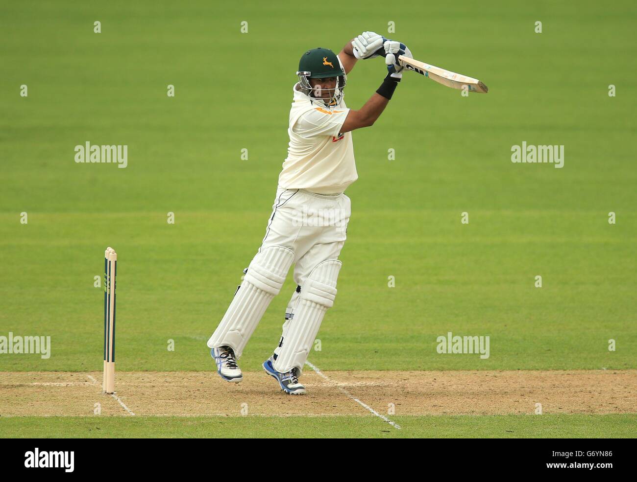 Samit Patel di Nottinghamshire durante il campionato della contea di LV, la prima divisione a Trent Bridge, Nottingham. Foto Stock