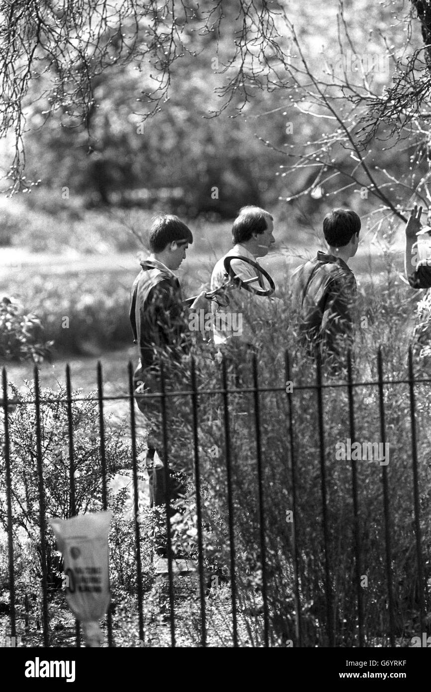 La criminalità - St James's Square riprese - Londra Foto Stock