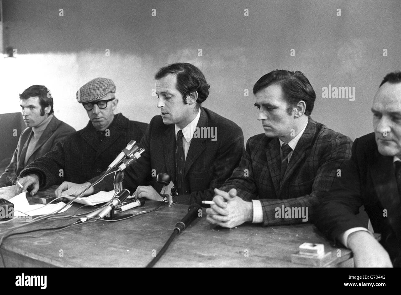 Politica - IRA negare dell esercito vittoria virtuale rivendicazioni - Conferenza stampa - Joe Cahill - Ballymurphy, Belfast Foto Stock