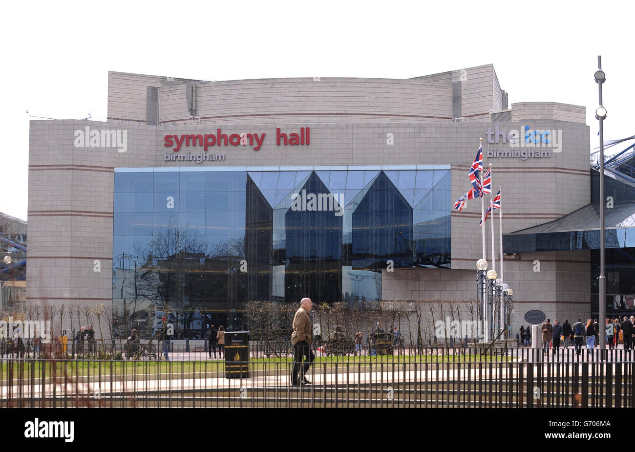 Città stock - Birmingham. Vista generale della Symphony Hall e dell'ICC a Birmingham Foto Stock