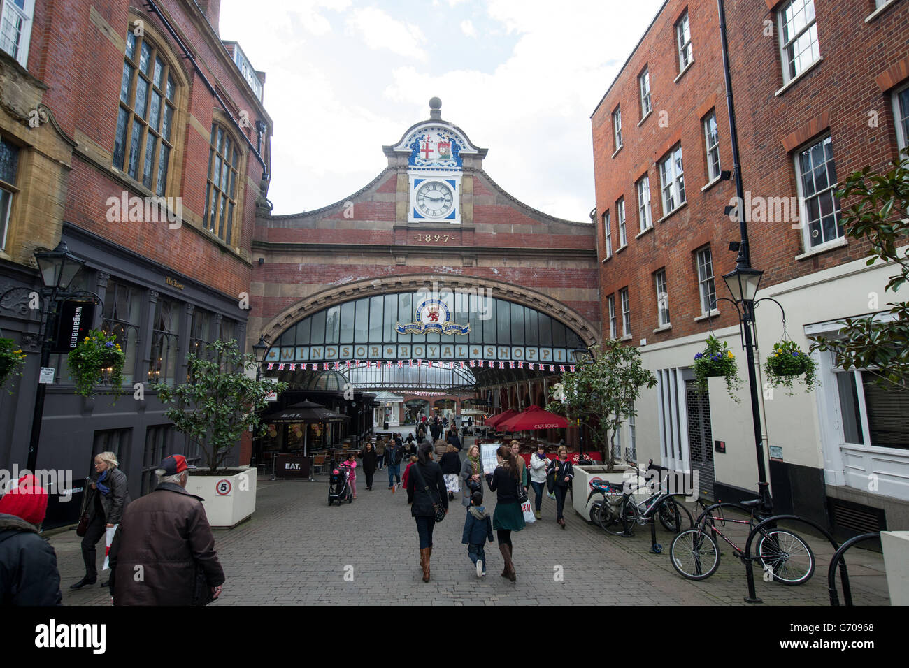 Immagine generale della galleria Windsor Royal Shopping a Windsor, Berkshire Foto Stock
