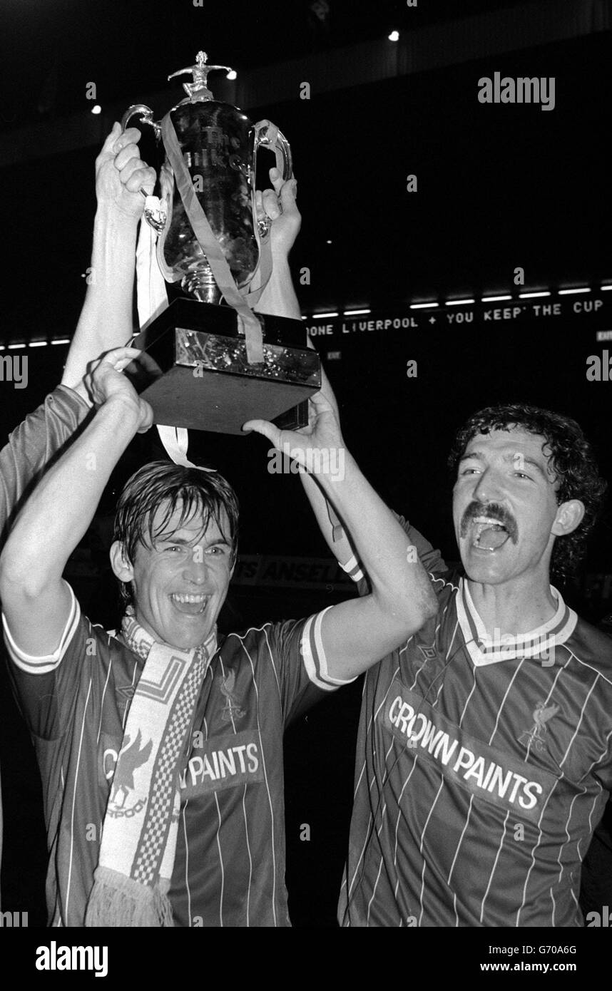 Latte di Liverpool Cup Win 1984 Foto Stock