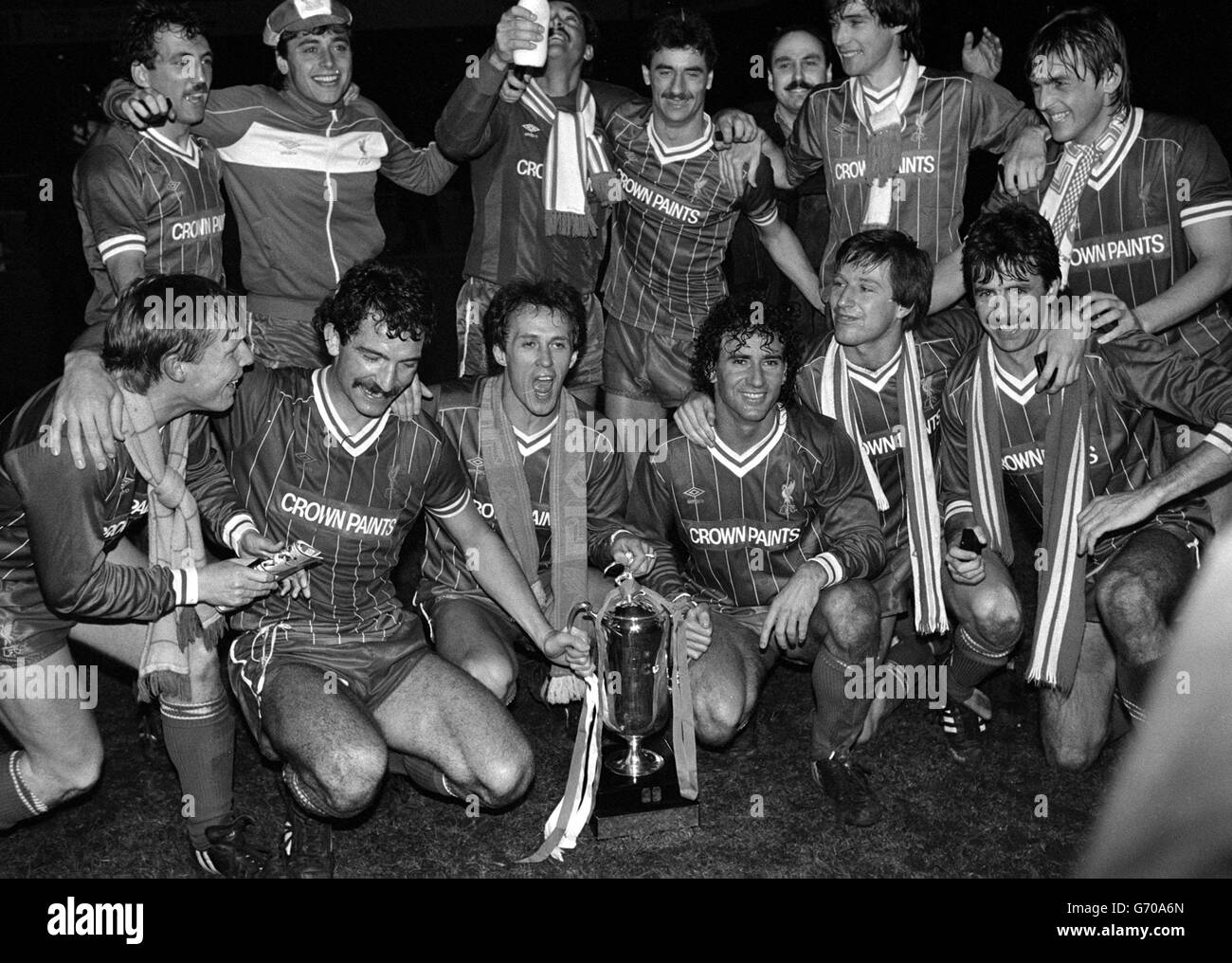 Latte di Liverpool Cup Win 1984 Foto Stock