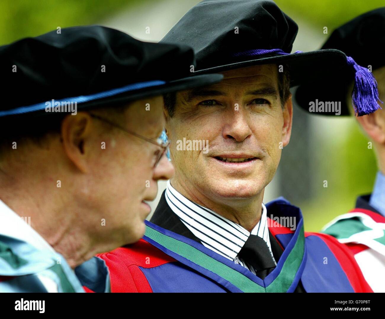 Pierce Brosnan laurea honoris causa Foto Stock