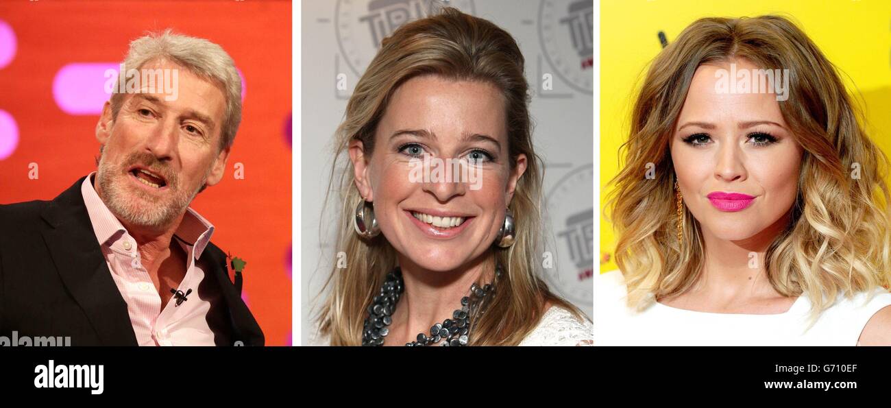 File foto di (da sinistra) Jeremy PAXMAN, Katie Hopkins e Kimberley Walsh. Foto Stock