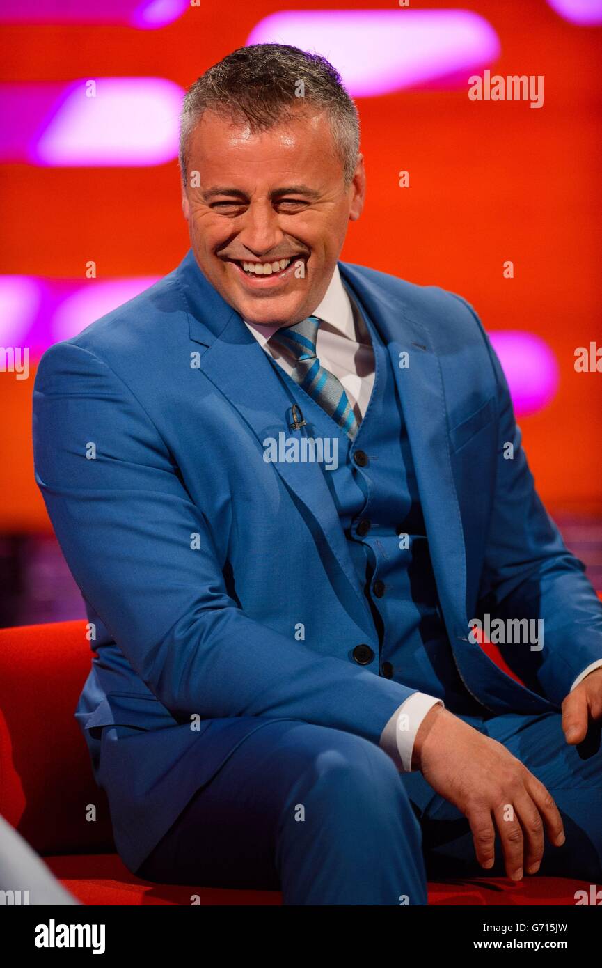 Matt LeBlanc durante le riprese del Graham Norton Show, presso i London Studios, nel centro di Londra, in onda sulla BBC One il venerdì sera. Foto Stock