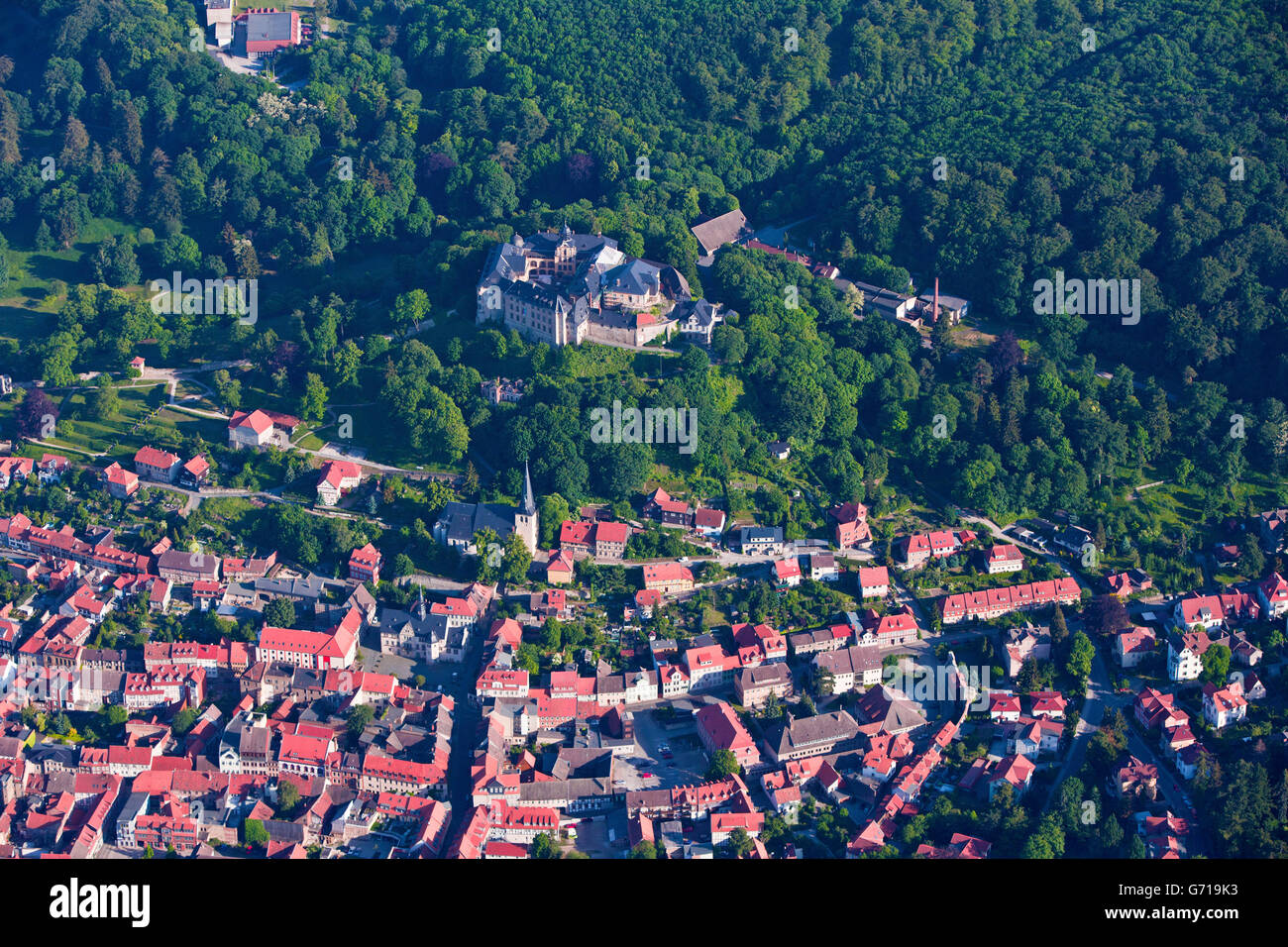 Castello, Blankenburg, Harz, Sassonia-Anhalt, Germania Foto Stock