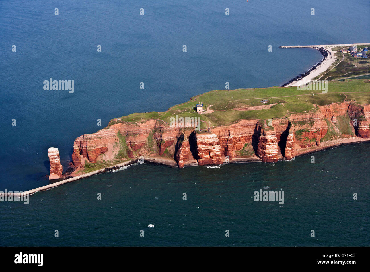 Isola Offshore Helgoland, sabbia rossa-stone cliffs, Germania/ Lange Anna Foto Stock