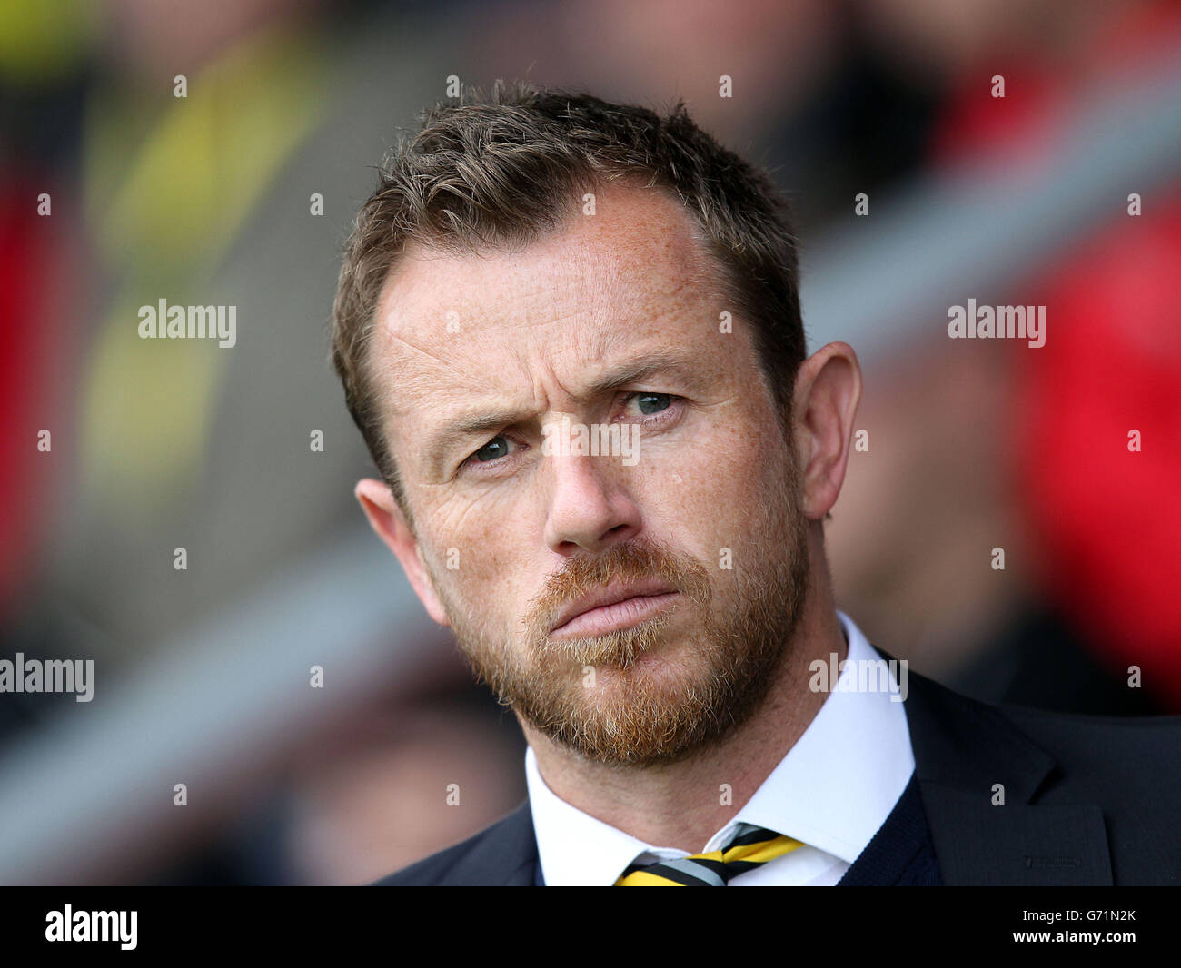 Gary Rowett, manager di Burton Albion, durante la Sky Bet League Two, Play-Off Semifinale, prima tappa al Pirelli Stadium di Burton. Foto Stock