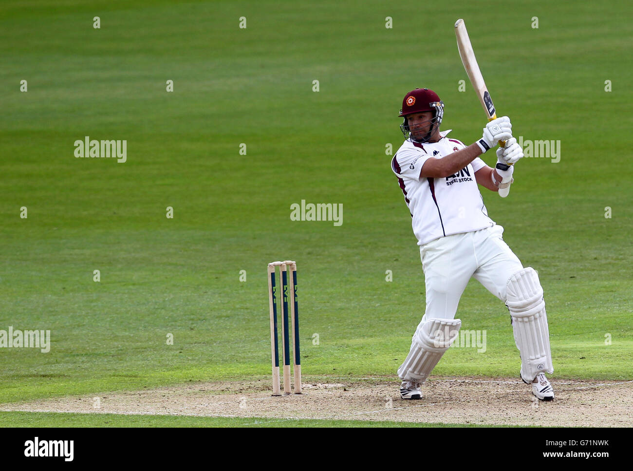 Cricket - LV= County Championship - Division One - Nottinghamshire v Northamptonshire - Giorno 2 - Trent Bridge Foto Stock