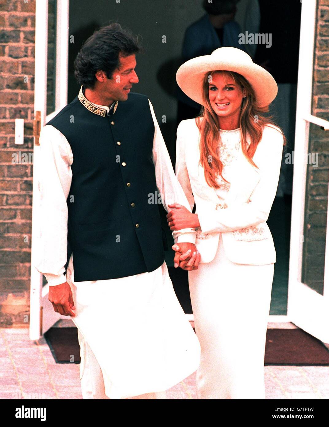 Imran Khan e moglie Jemina Goldsmith Foto Stock