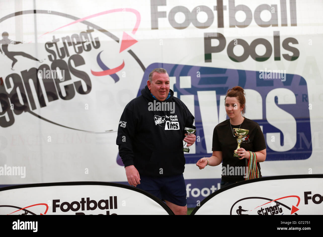 Calcio - StreetGames piscine calcio cinque - Cardiff Foto Stock