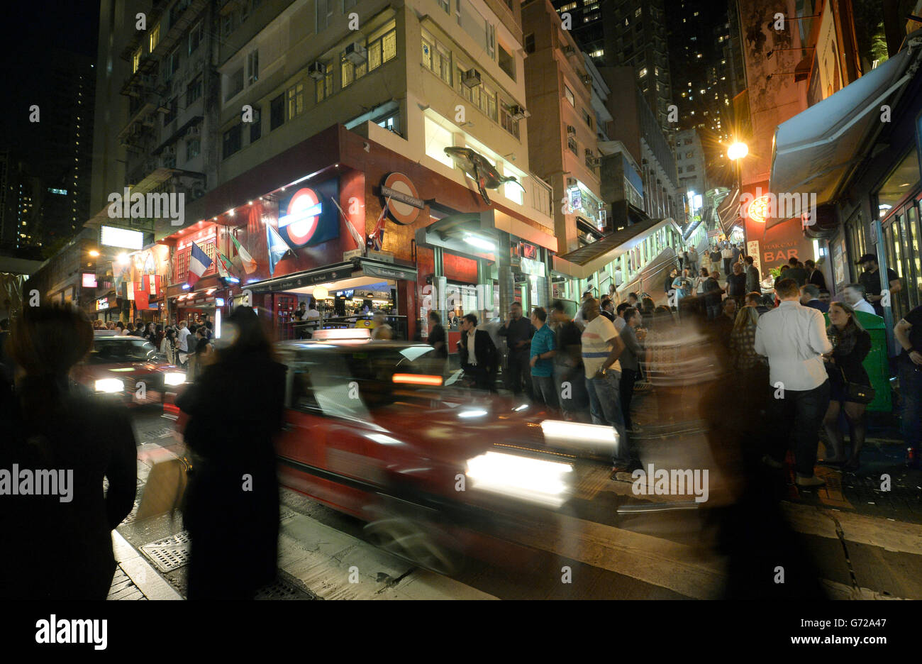 Vista generale di Soho, Hong Kong STAMPA ASSOCIAZIONE foto. Data immagine: Giovedì 3 aprile 2014. Il credito fotografico dovrebbe essere: Anthony Devlin/PA Wire Foto Stock