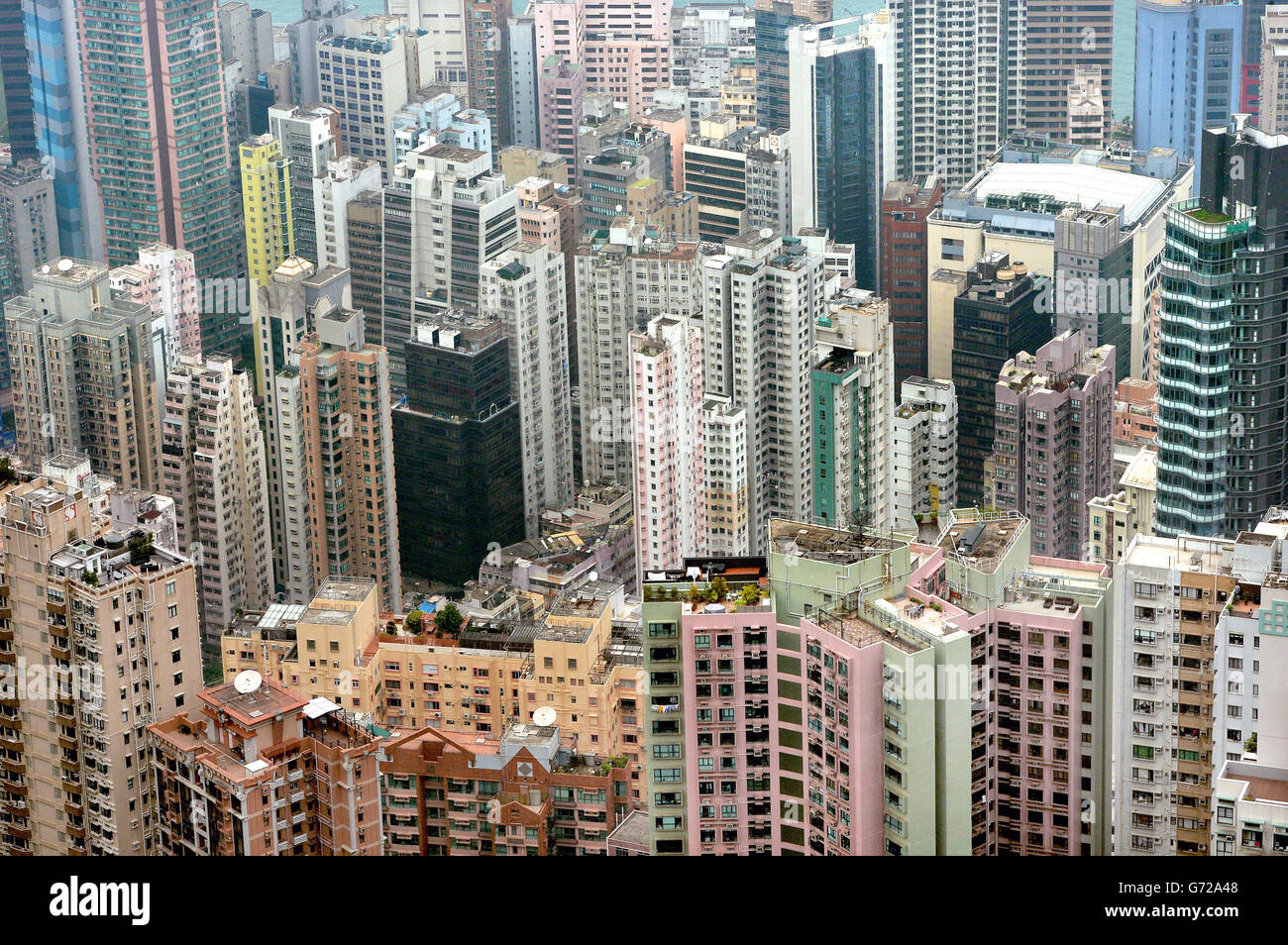 Vista generale dal picco di Hong Kong STAMPA ASSOCIAZIONE foto. Data immagine: Giovedì 3 aprile 2014. Il credito fotografico dovrebbe essere: Anthony Devlin/PA Wire Foto Stock