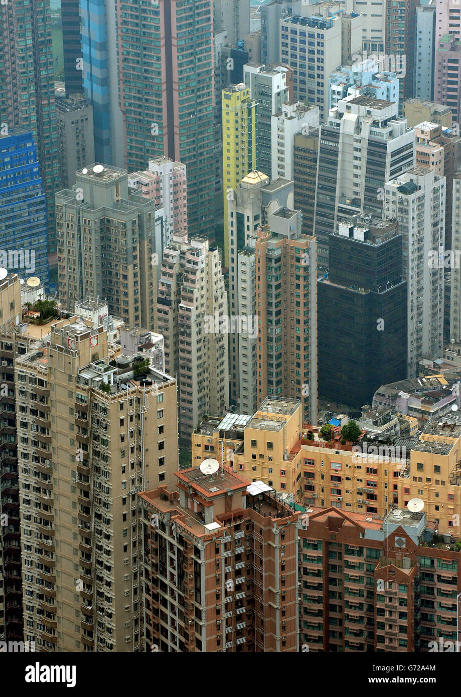 Vista generale dal picco di Hong Kong STAMPA ASSOCIAZIONE foto. Data immagine: Giovedì 3 aprile 2014. Il credito fotografico dovrebbe essere: Anthony Devlin/PA Wire Foto Stock
