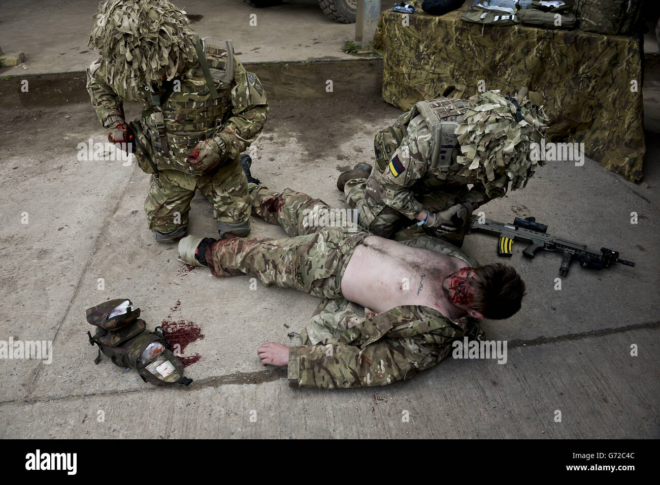 Army Medical display di formazione Foto Stock