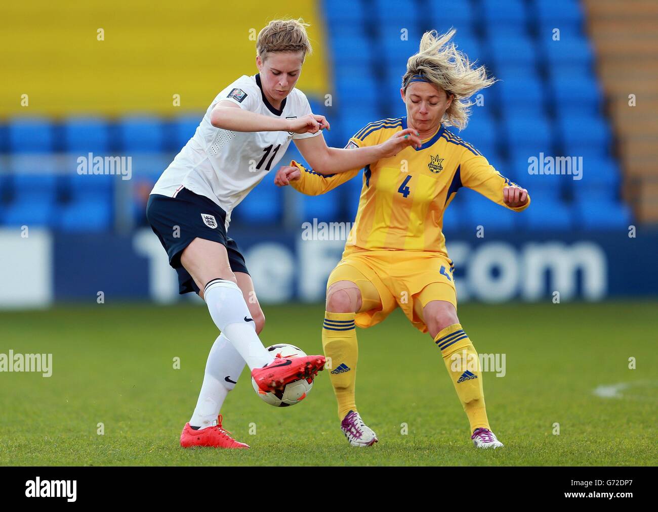 Calcio - 2015 FIFA Coppa del mondo femminile - Qualifiche - Gruppo sei - Inghilterra v Ucraina - Prato Greenhous Stadium Foto Stock