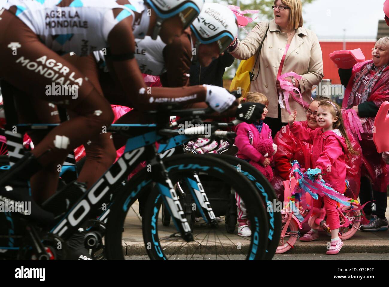 Escursioni in bicicletta - 2014 il Giro d'Italia - Fase uno - Belfast Foto Stock