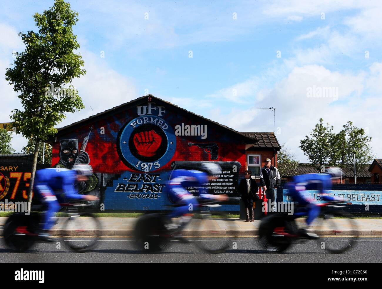 Escursioni in bicicletta - 2014 il Giro d'Italia - Fase uno - Belfast Foto Stock