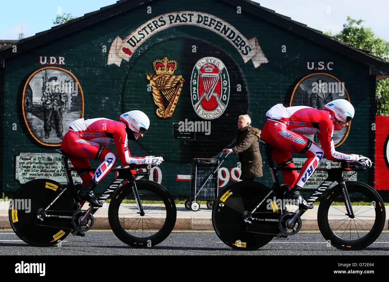 Escursioni in bicicletta - 2014 il Giro d'Italia - Fase uno - Belfast Foto Stock