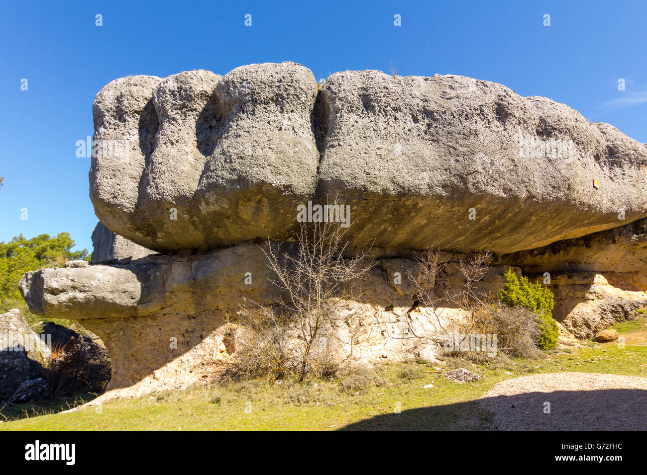 Rocce con capricciose forme in La Città Incantata di Cuenca, Spagna Foto Stock