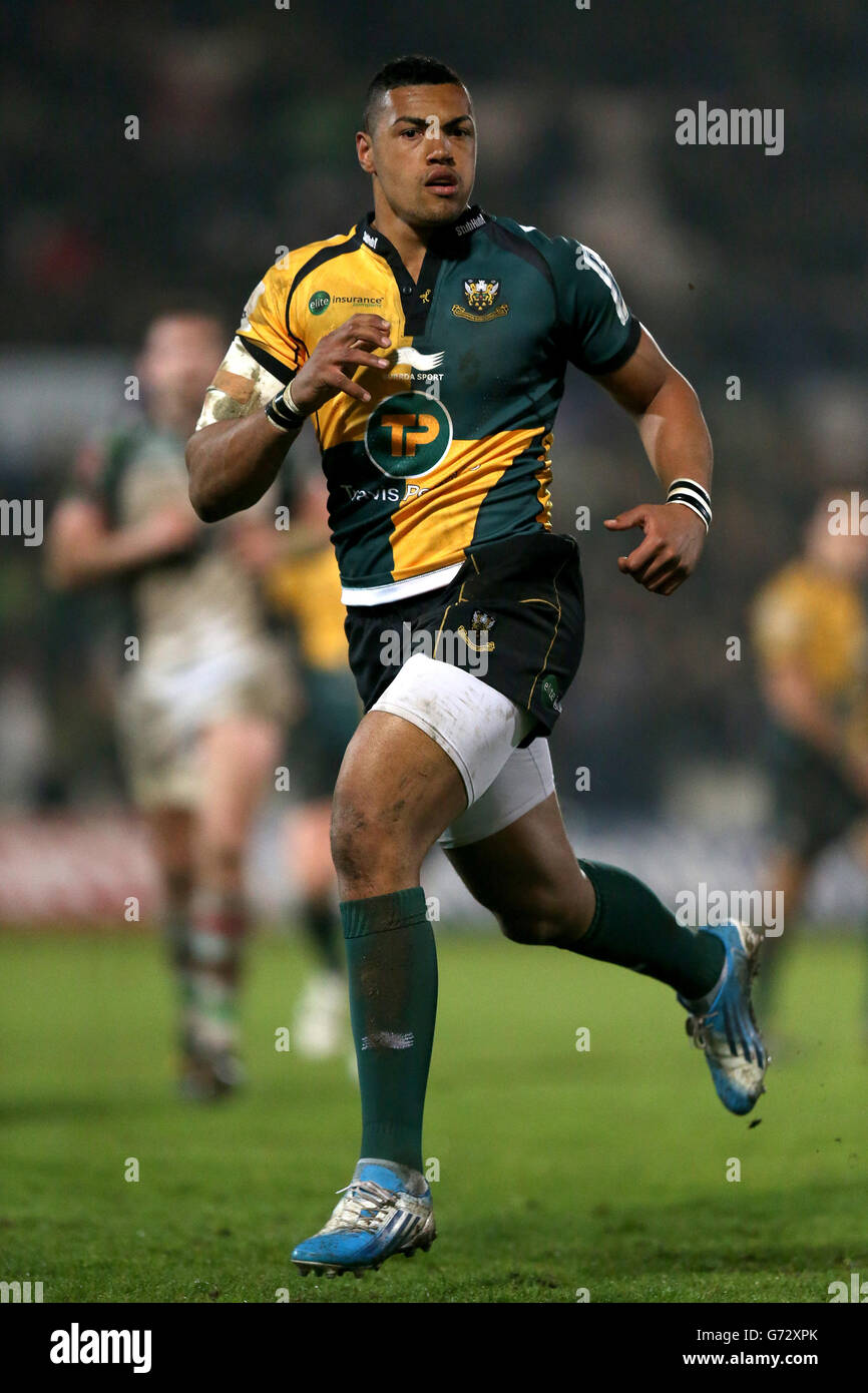 Rugby Union - Amlin Challenge Cup - Semifinale - Northampton Saints / Harlequins - Franklins Gardens. Luther Burrell, Northampton Saints Foto Stock