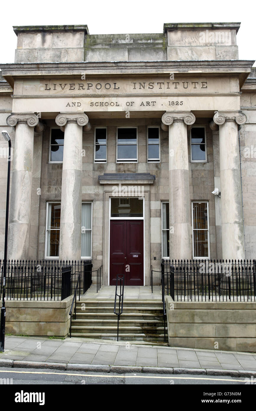 Il Liverpool Institute for Performing Arts Building, l'ex scuola di Sir Paul McCartney a Liverpool. Foto Stock