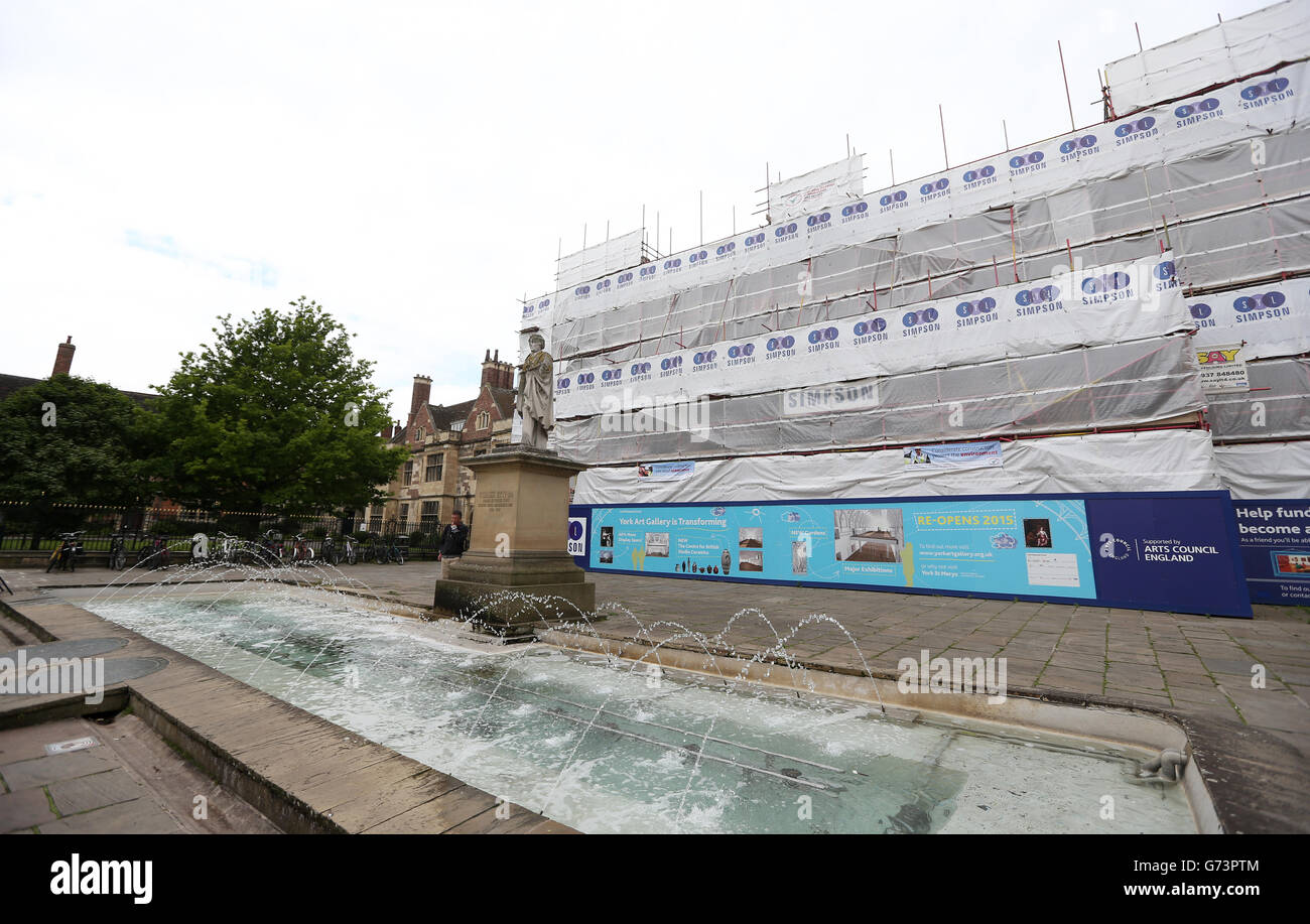 Azioni di viaggio - York. Galleria d'Arte in costruzione a Exhibition Square, York. Foto Stock