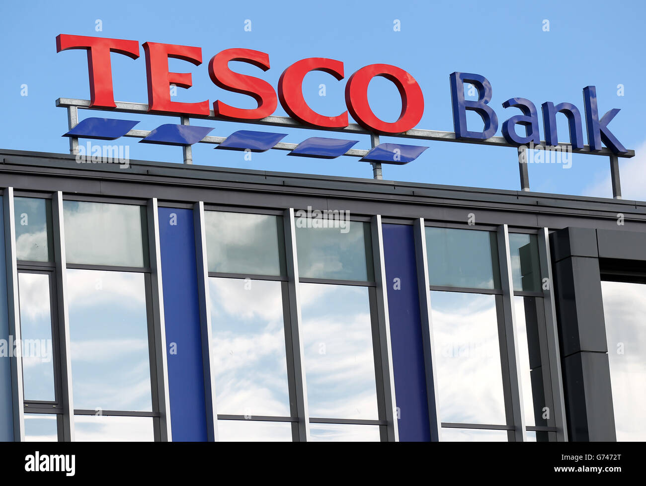 Vista generale dell'ufficio del Tesco Bank a South Gyle, Edimburgo, quando il gigante del supermercato ha assunto i giganti delle banche di High Street quando ha lanciato il suo primo conto corrente con un dito al "ridicolmente scarso valore" offerto dai rivali. Foto Stock