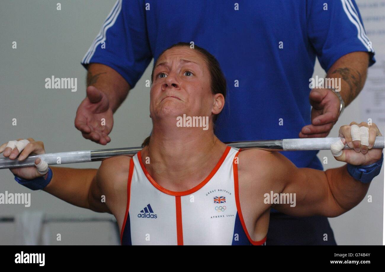 Michaela Breeze Training Foto Stock