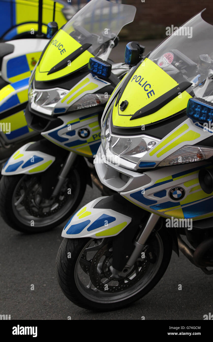 Calcio - Campionato Sky Bet - Burnley / Leeds United - Turf Moor. Moto polizia veicoli fuori terra prima della partita Foto Stock