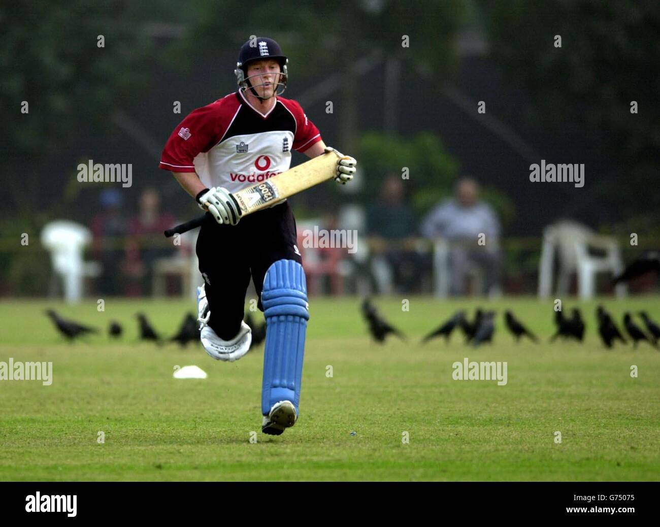 India v Inghilterra pratica Foto Stock