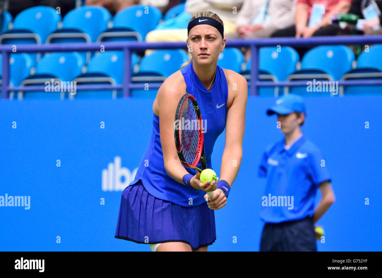 Petra KVITOVA (Ceco) giocando a Aegon International, Eastbourne, 21 giugno 2016. Foto Stock