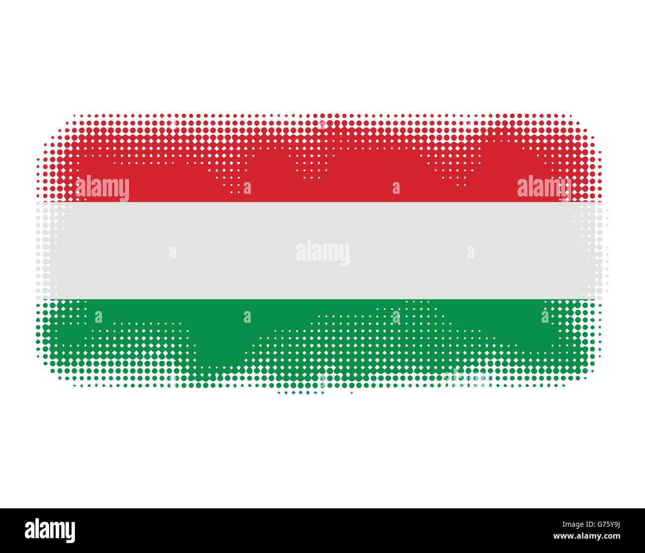 Ungheria bandiera simbolo vettore mezzitoni illustrazione dello sfondo Illustrazione Vettoriale