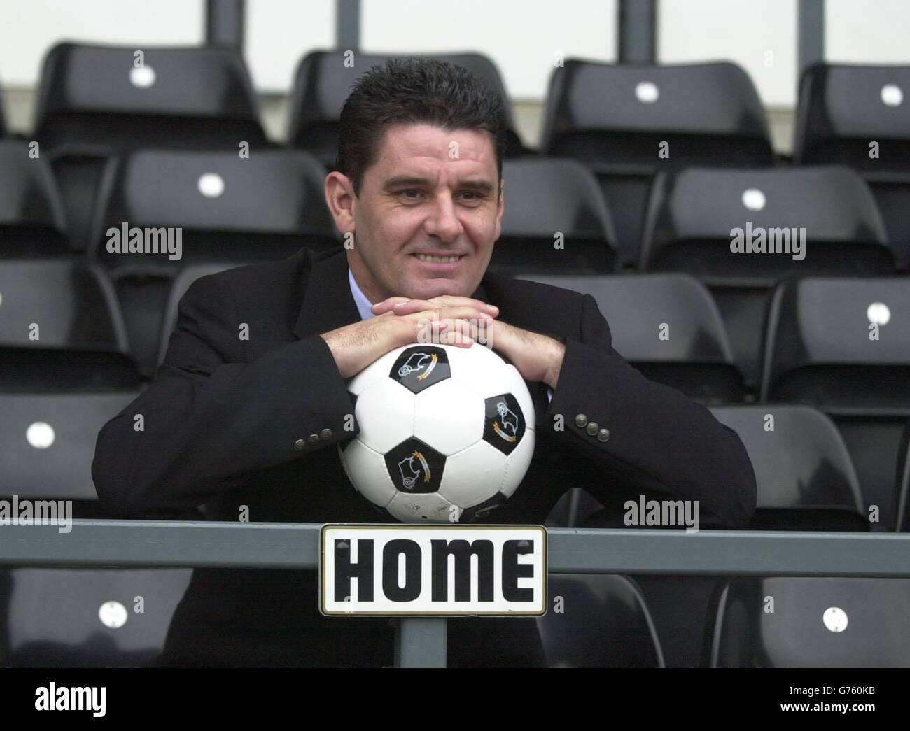 Il nuovo Manager di Derby County John Gregory Foto Stock