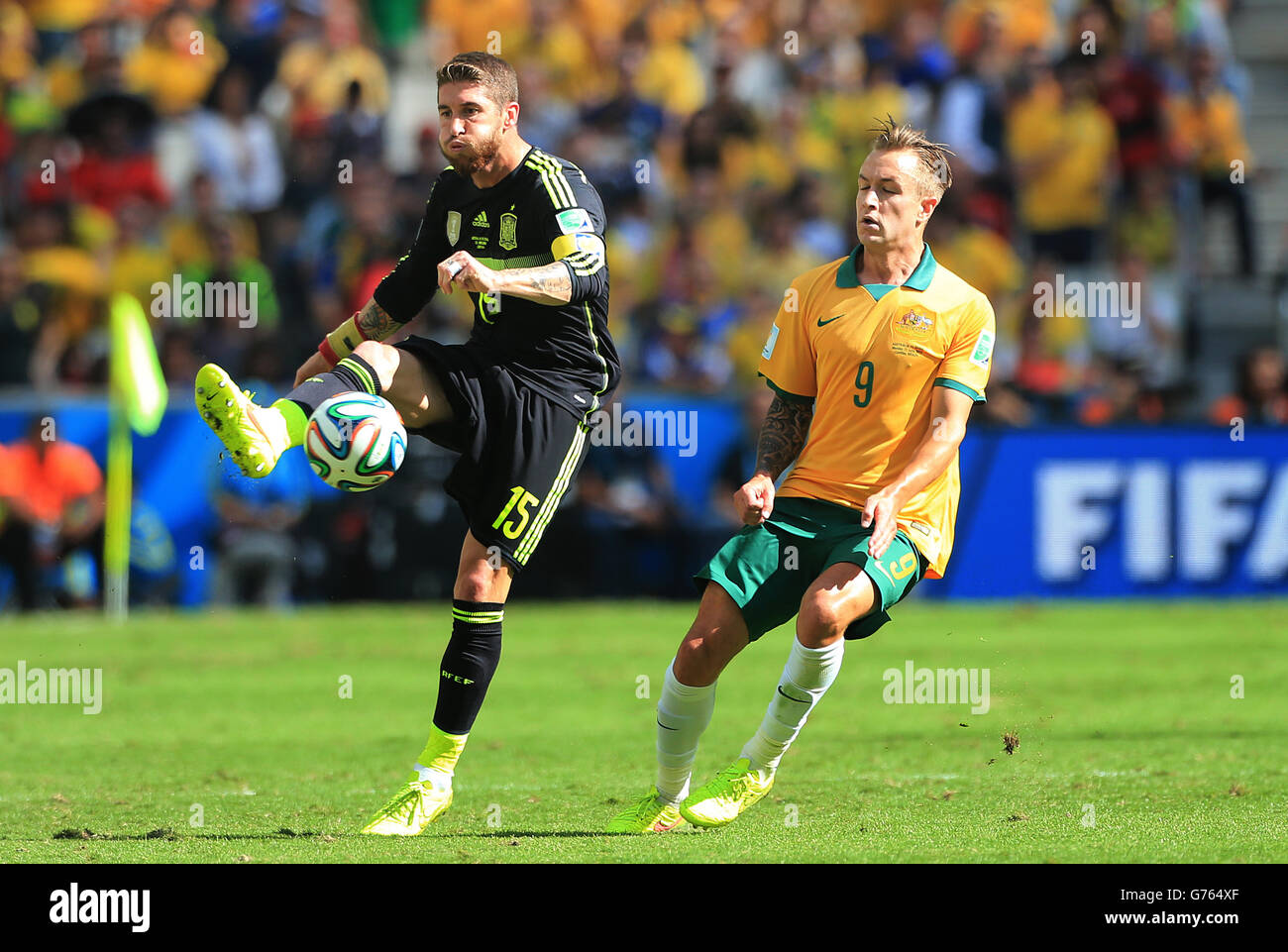 Calcio - Coppa del Mondo FIFA 2014 - Gruppo B - Australia v Spagna - Arena da Baixada Foto Stock