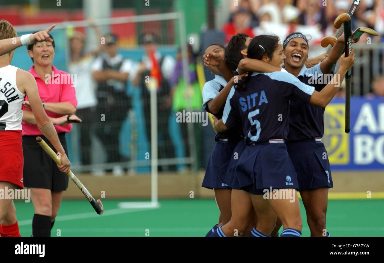 India hockey Giochi del Commonwealth Foto Stock