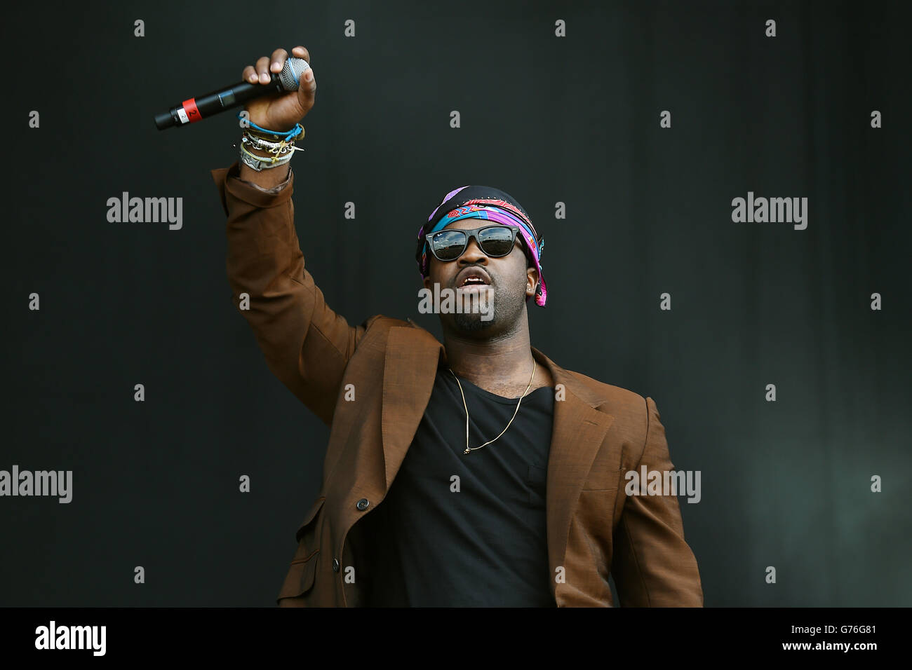 A AP Ferg si esibisce sul palco durante il primo giorno del Wireless Festival a Perry Park, Birmingham. Foto Stock