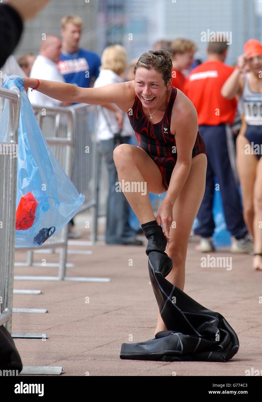 Jane Tomlinson - London Triathlon Foto Stock