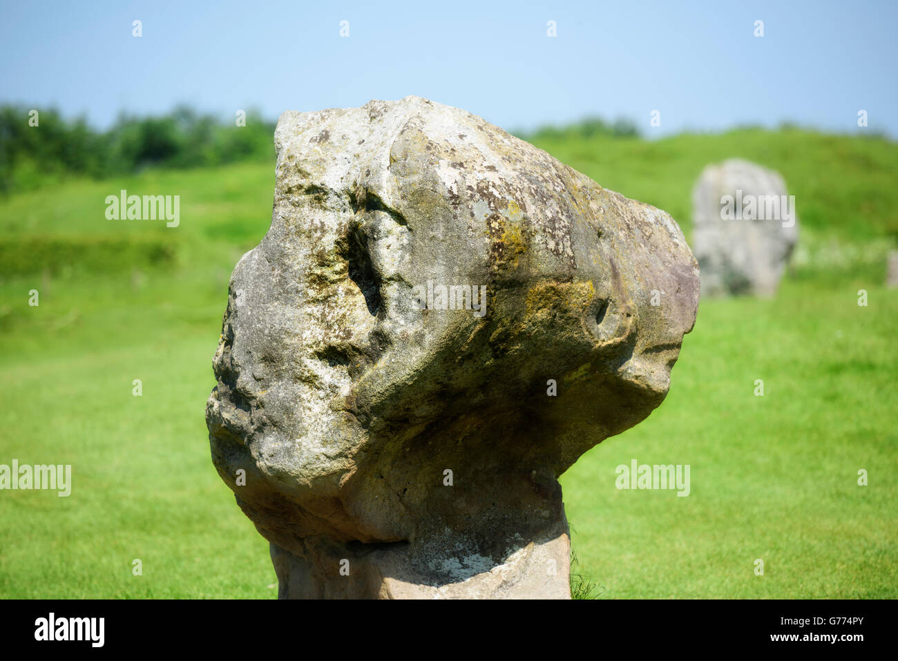 Link per il passato, una pietra monolitica. Foto Stock