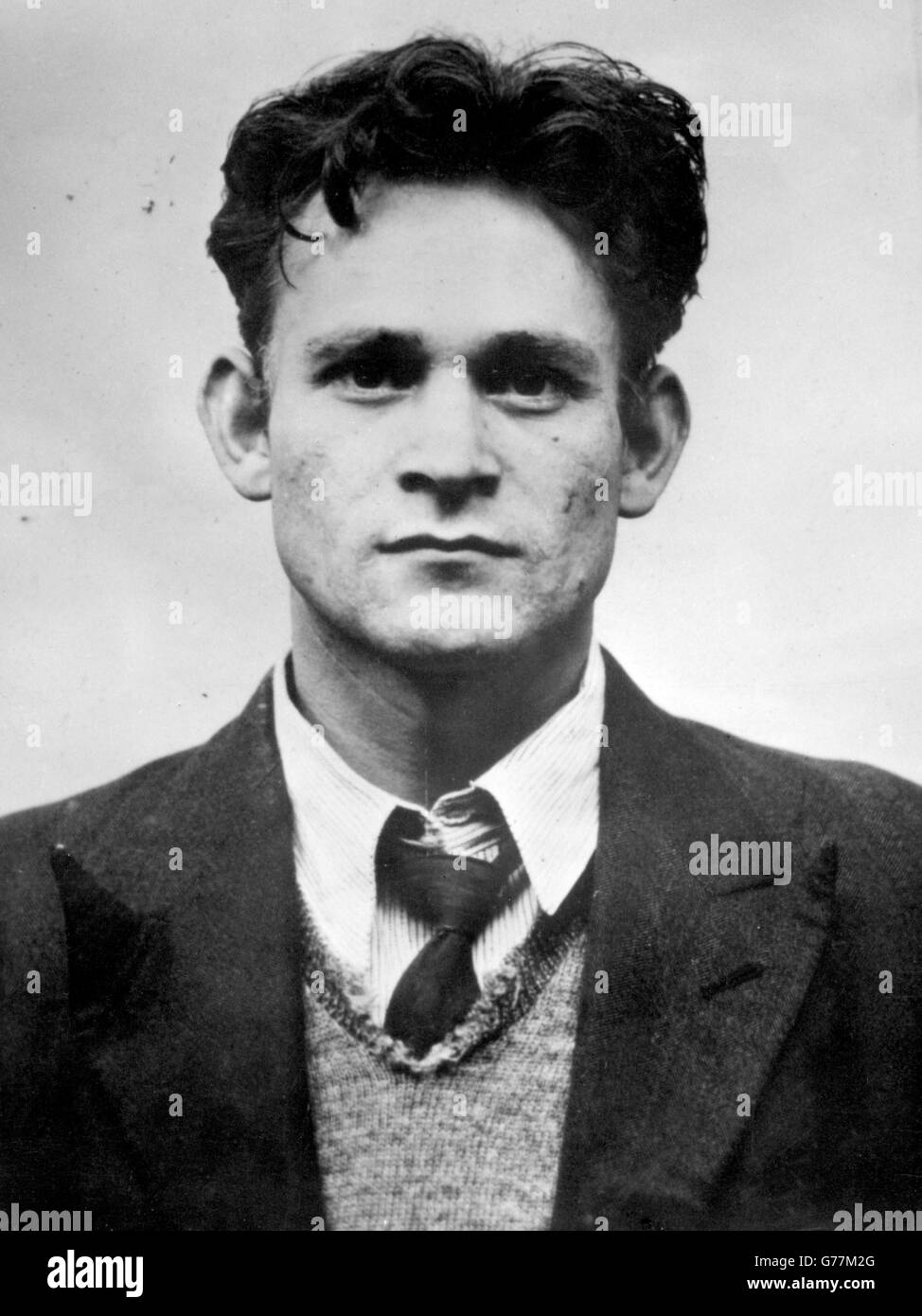 William Munday, 24 anni, che è stato ricatturato, insieme a Leonard Crooks, dopo la fuga dalla prigione di Wormwood scrubbs il 12 ottobre. Sono stati trovati in una casa in Sutherland Avenue, Paddington. Foto Stock