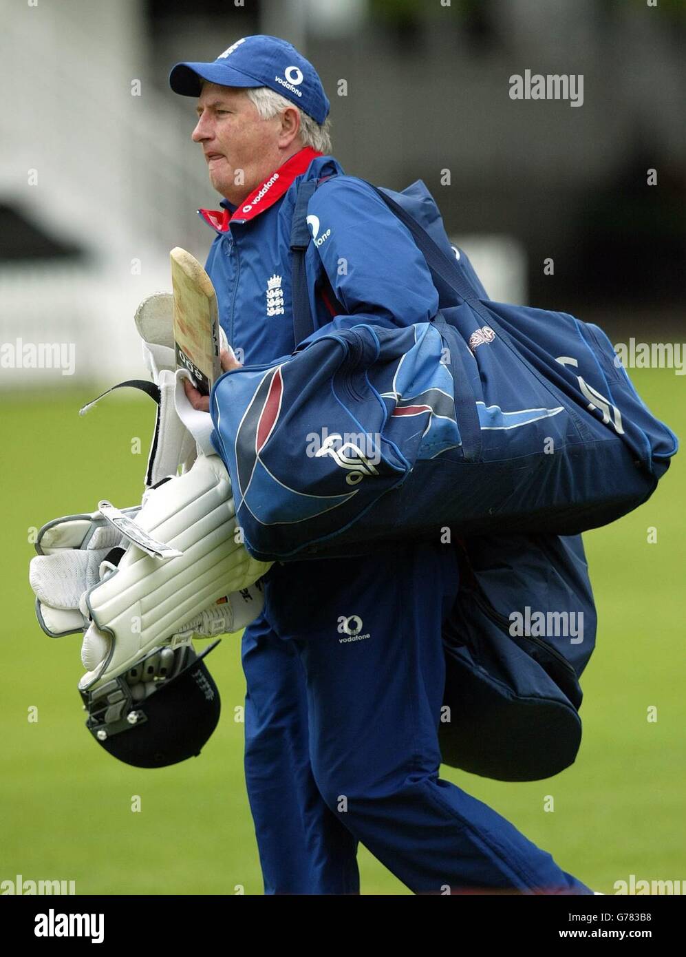 Duncan Fletcher cricket pratica Foto Stock