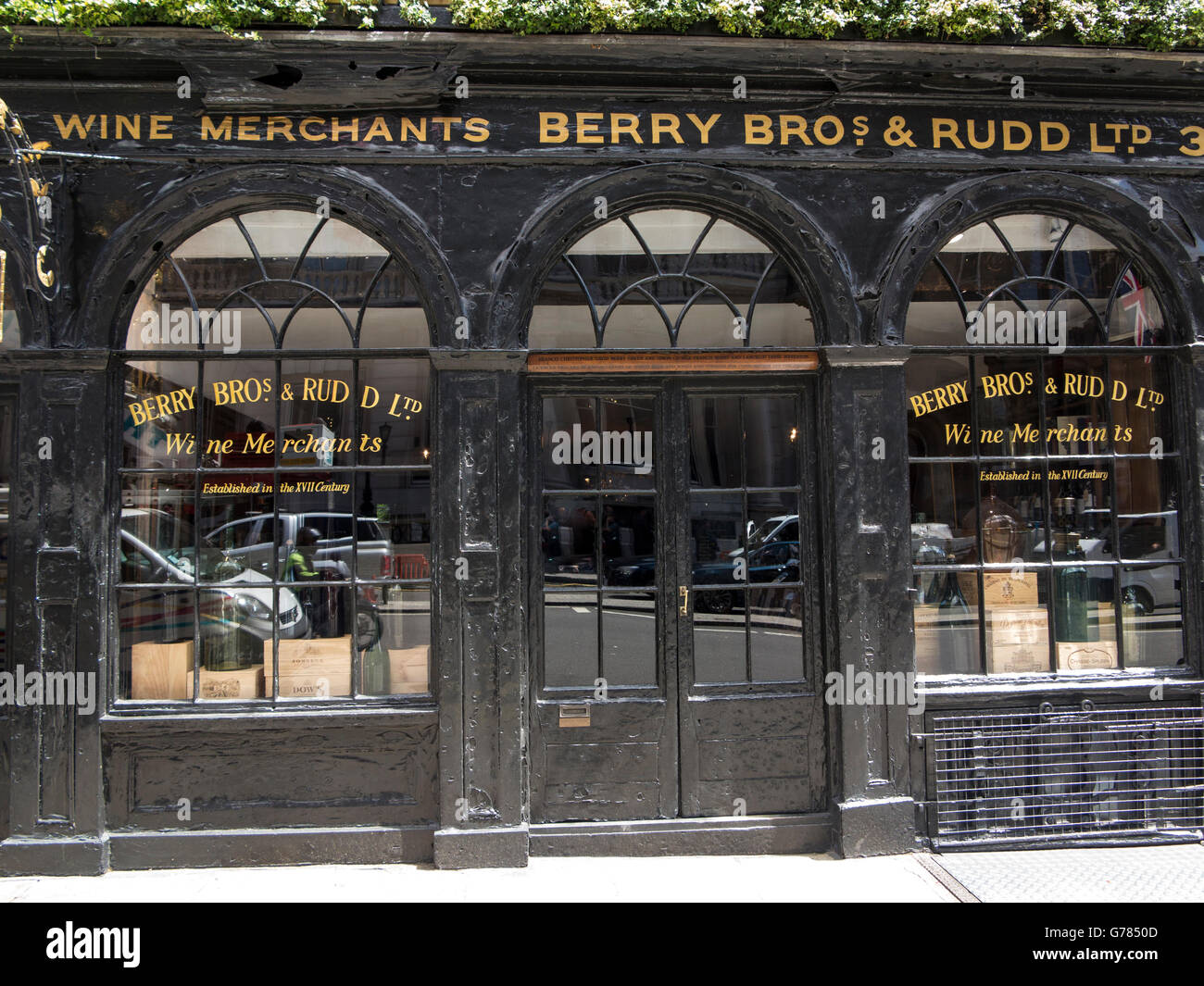 Berry Brothers & Rudd mercante di vino Foto Stock