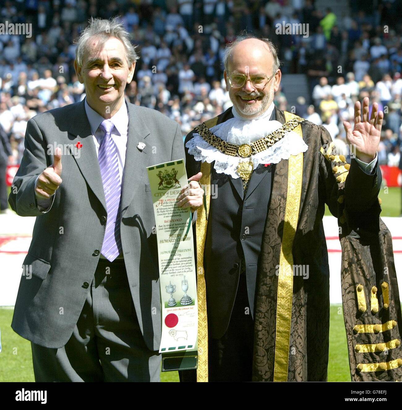 Brian Clough - Libertà della città Award Foto Stock